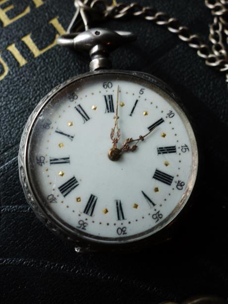 西洋骨董屋 フランスアンティーク亭ベルエポック 19世紀 銀の懐中