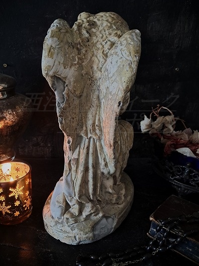 西洋アンティーク ベルエポック エンジェル祈り 天使の石膏像 ／アート