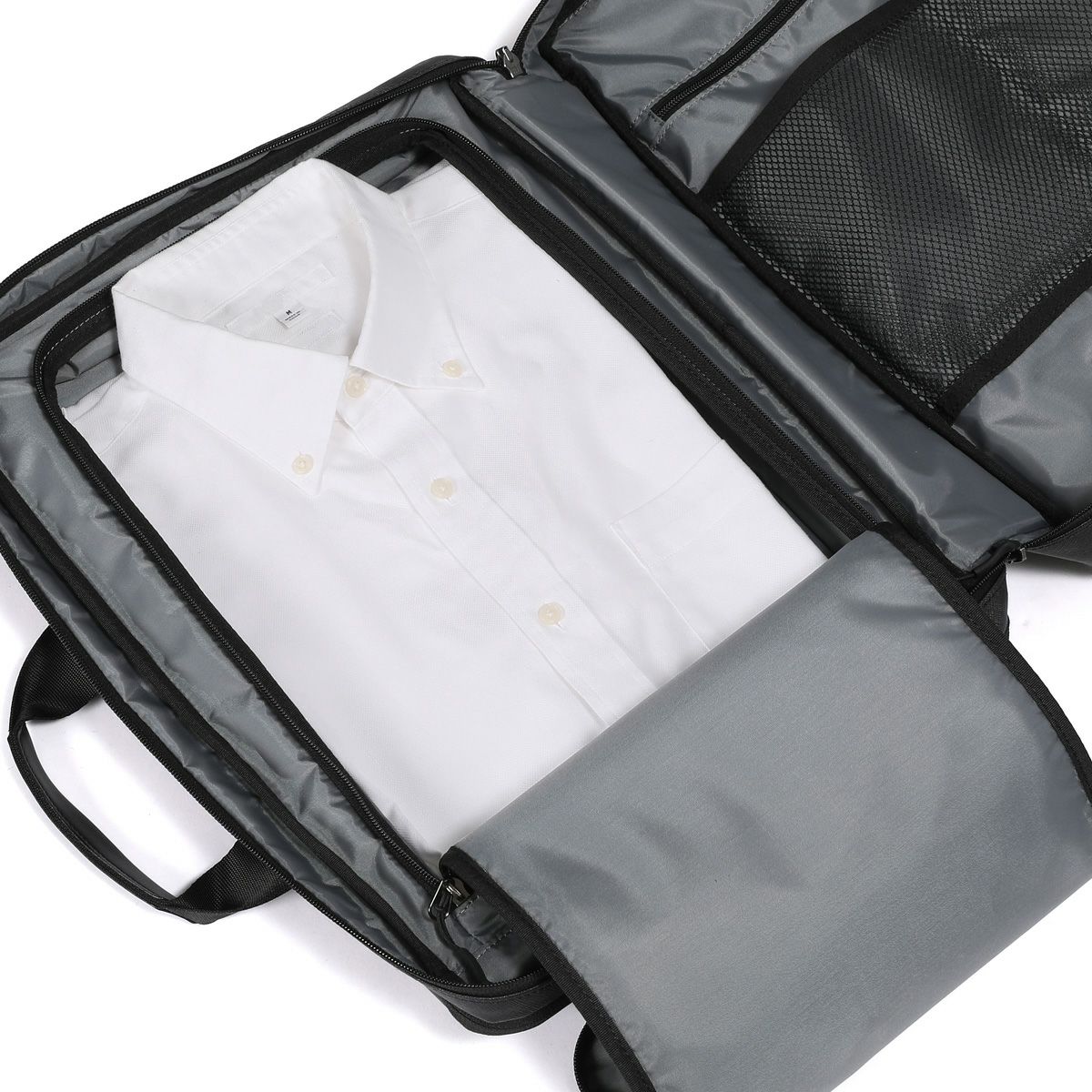 No.60648：3WAYリュック42cm EX6cm サフィアーノブラック | BERMAS