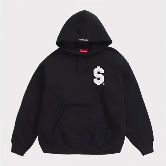 Supreme 2024SS $ Hooded Sweatshirt | ドルフードパーカー | ブラック