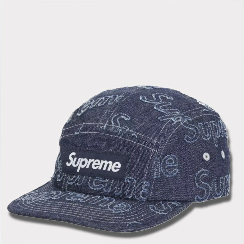 Supreme シュプリーム 2024AW Lasered Denim Camp Cap レーザーデニム