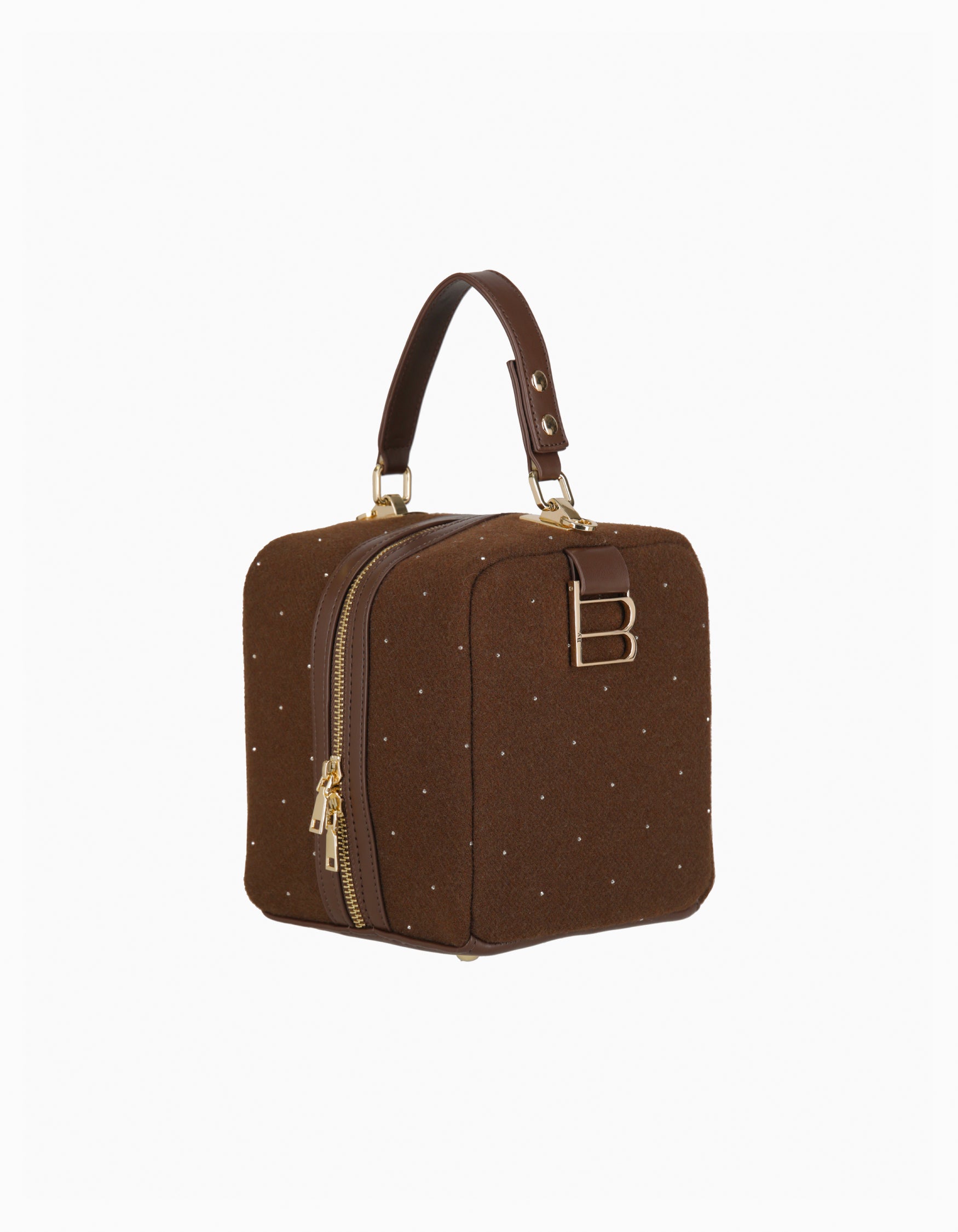 BIBIY. MADE | B. SPARKLE BOX BAG BROWN｜Bibiy.