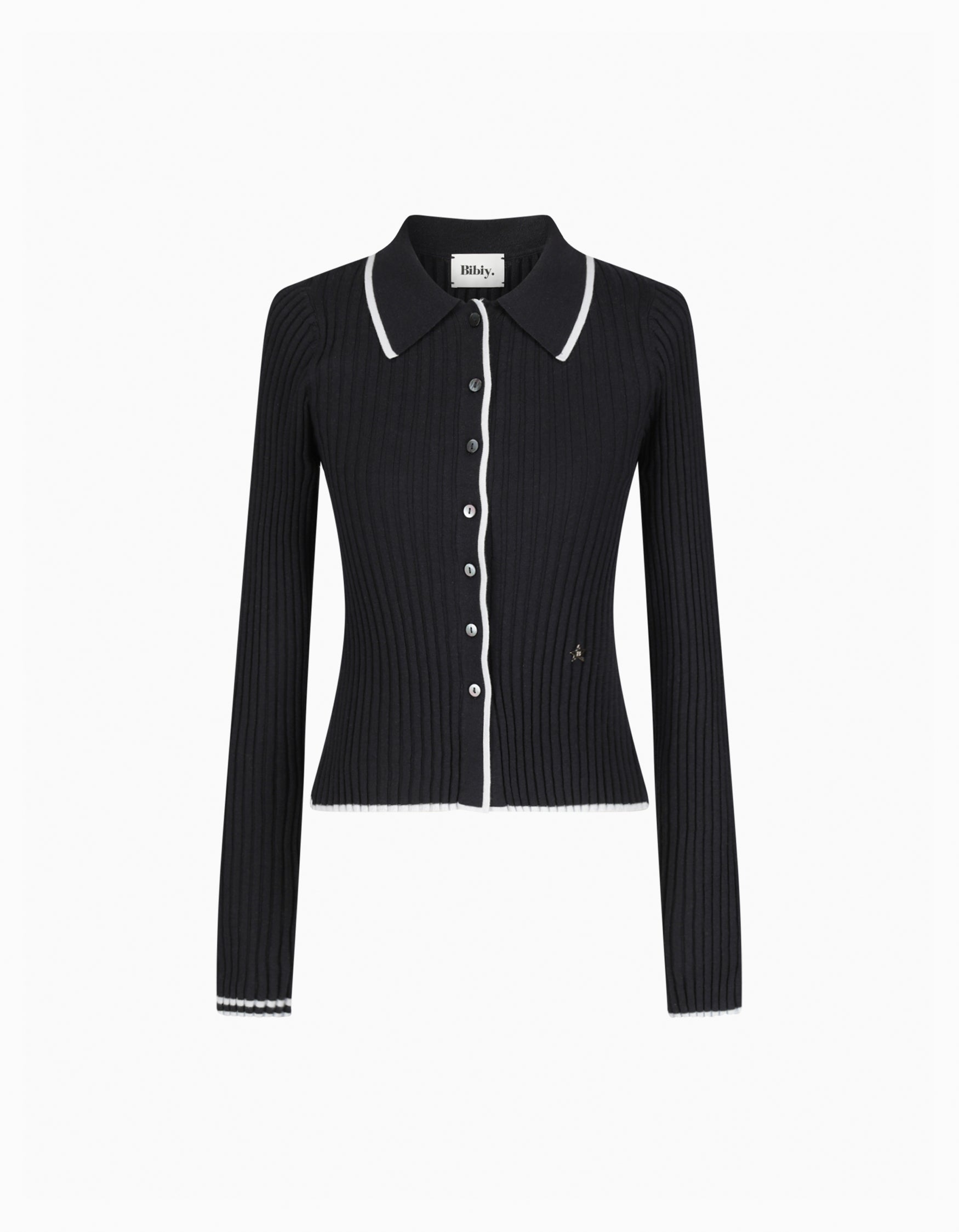 BIBIY. MADE | ANITA STAR CARDIGAN NAVY｜Bibiy.