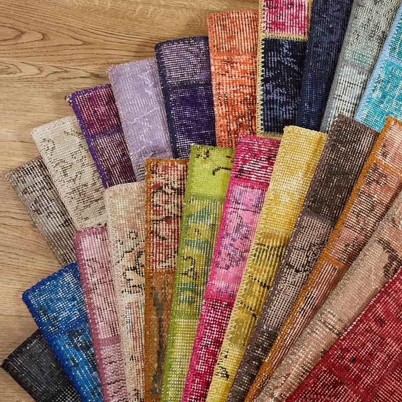 世界にたった1つ。斬新でモダンな『ビンテージパッチワークラグ #21