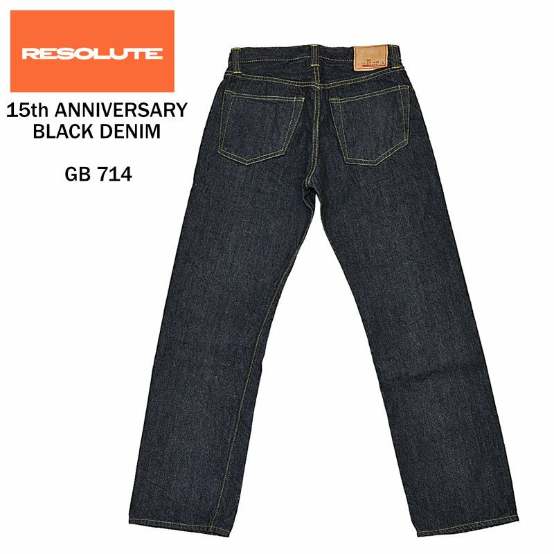 リゾルト RESOLUTE 15周年記念モデル|ワンウォッシュ ゴーストブラック