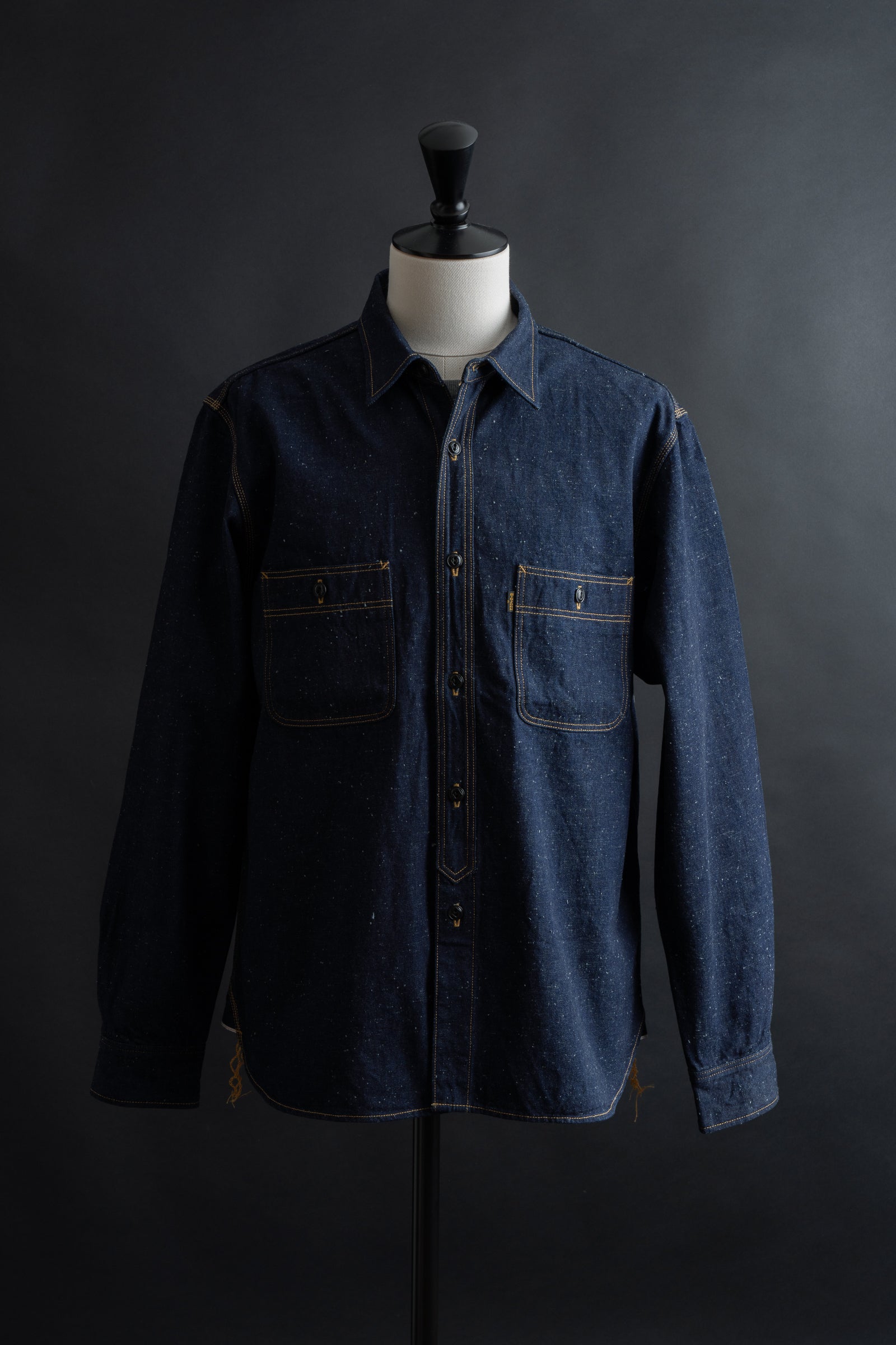 MS005E (001) 10oz SELVADGE DENIM WORK SHIRTS – BIG JOHN【公式