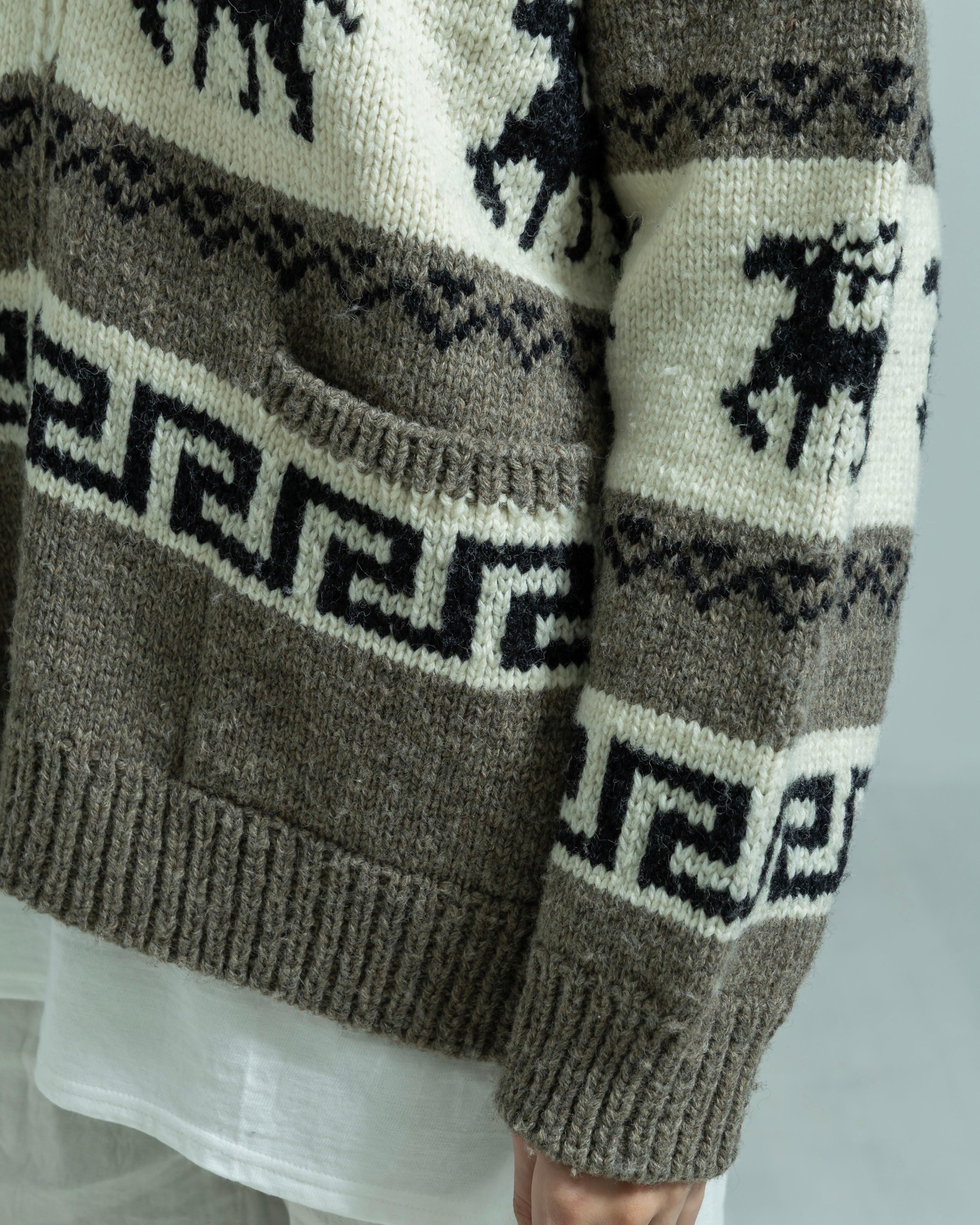 FULL ZIP COWICHAN SWEATER（フルジップカウチンセーター）｜BIYOMA