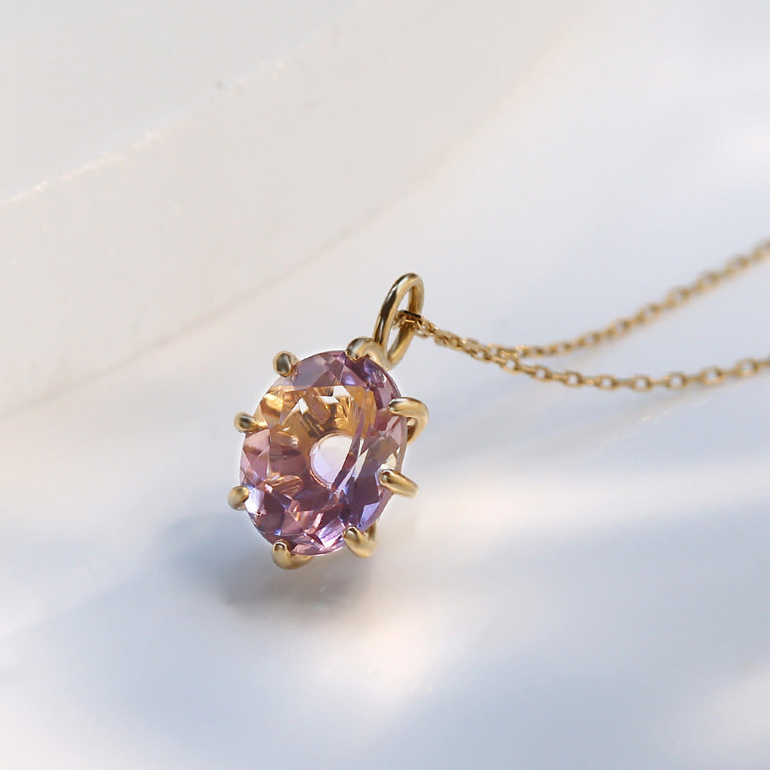 ビズー公式】アメトリン K18(18金) ペンダントトップ セパージュ