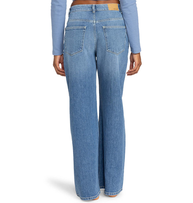 OUTLET】Roxy SURF ON CLOUD HIGH STRETCH ワイドレッグデニムパンツ