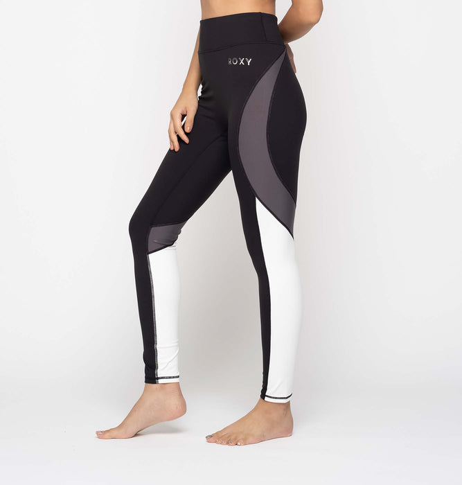 OUTLET】Roxy 水陸両用 速乾 UVカット ハイウエストレギンス JUMP HIGH