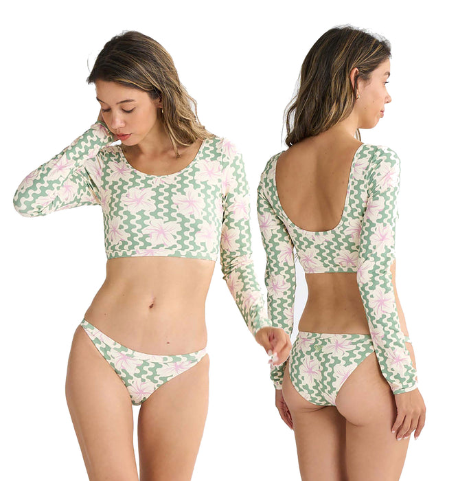 OUTLET】Roxy PARTY WAVES L/S BIKINI ウィメンズ 長袖ラッシュガード