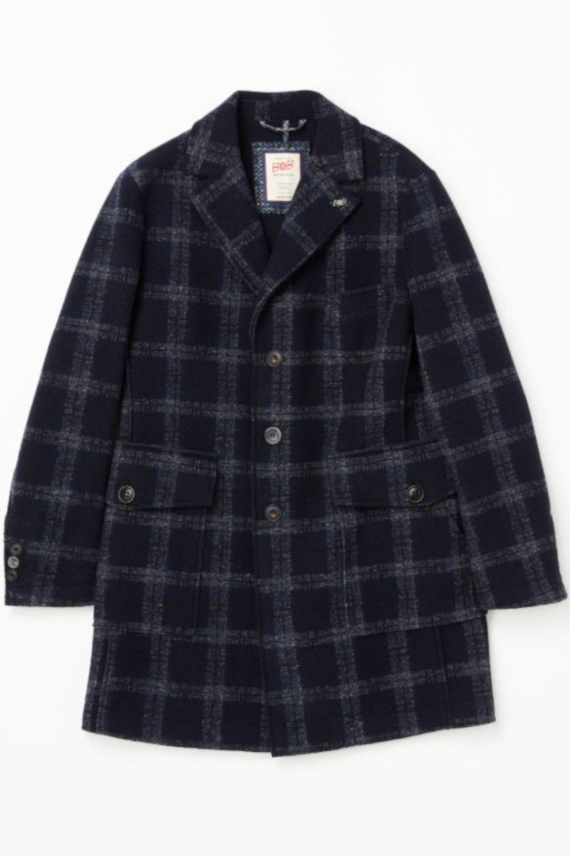 ボンディングチェックチェスターコート / Col： VAR2 ブラック系 BOB JAPAN