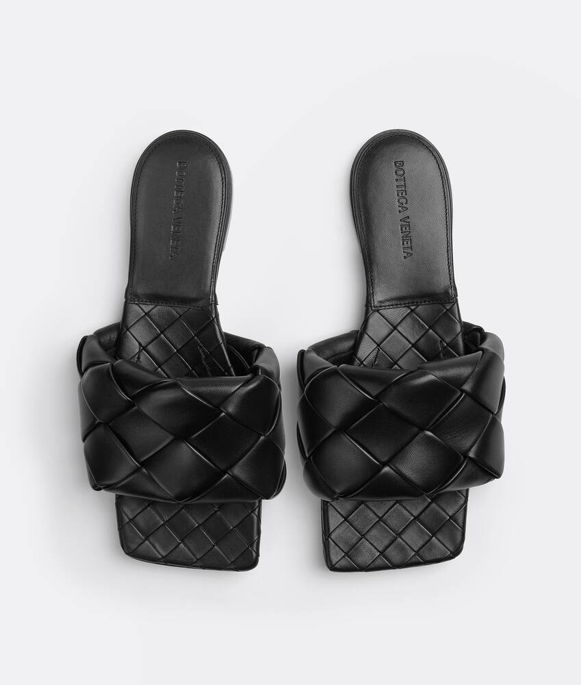 Women's Lido Flat Sandal in Black | Bottega Veneta US