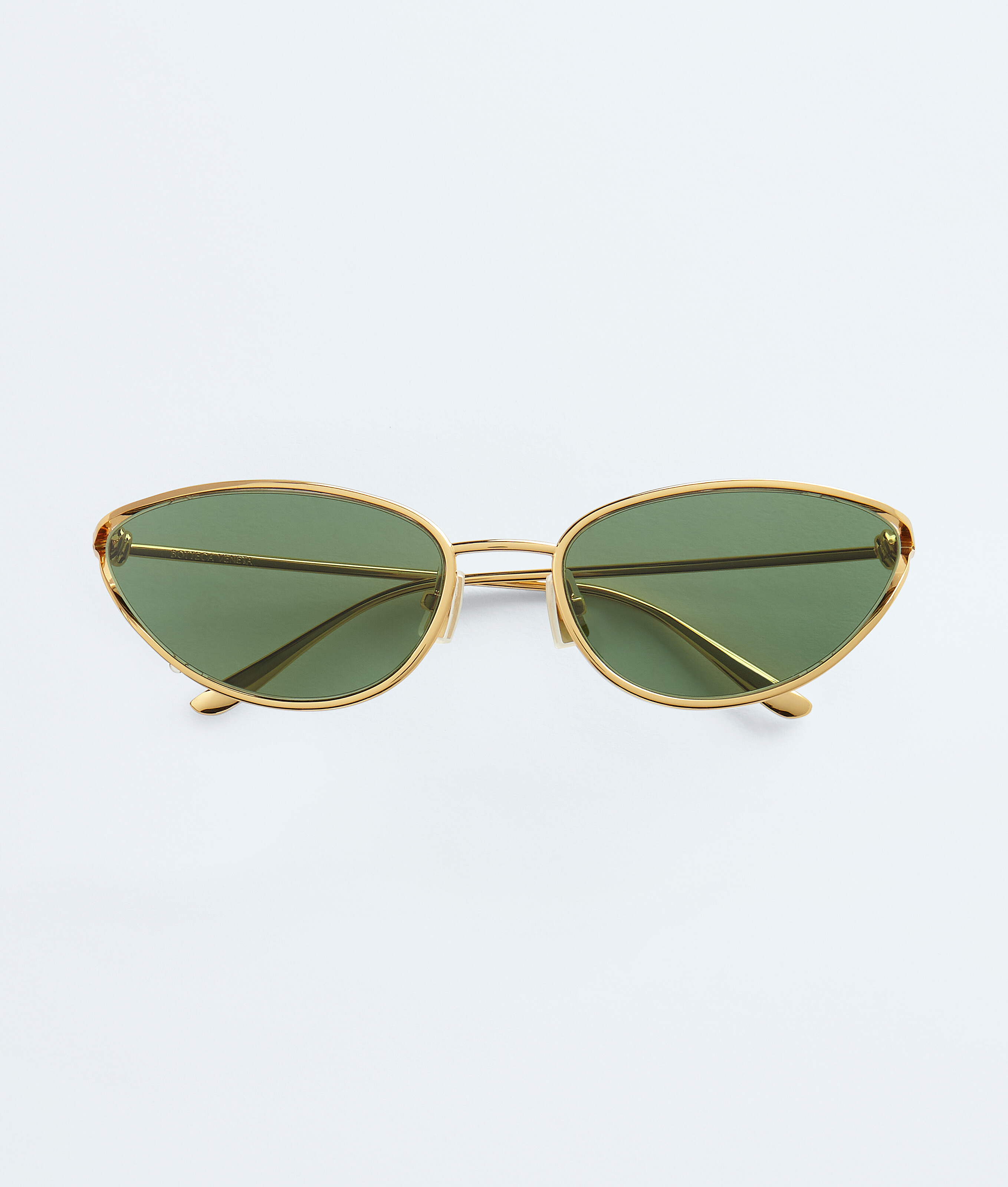 ノット キャットアイ サングラス で ゴールド/グリーン | ボッテガ