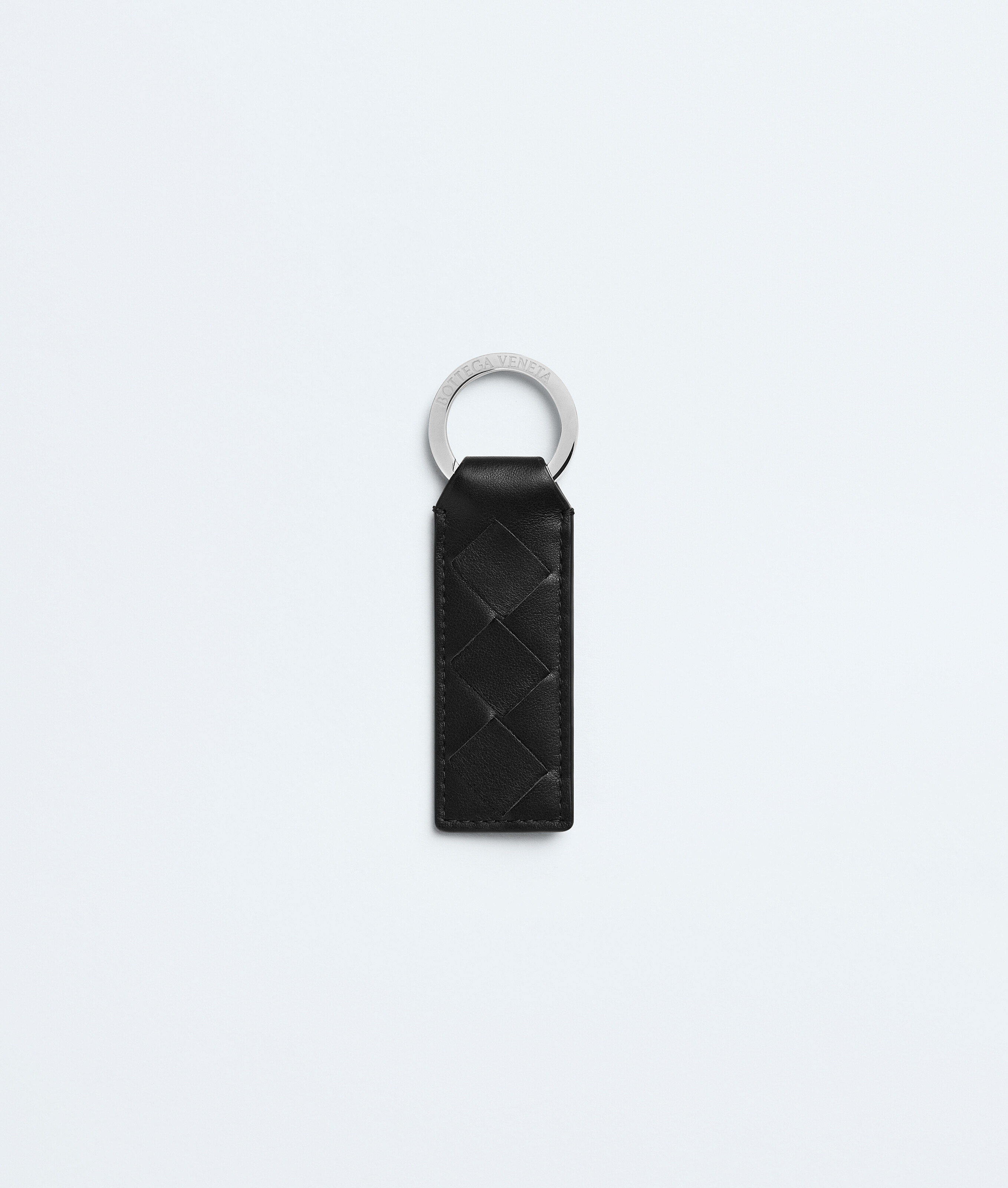 Men's Tab Key Ring in Black | Bottega Veneta US