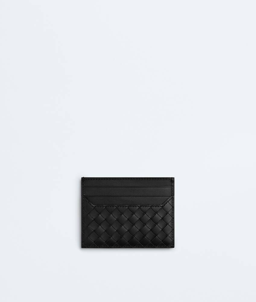 Men's Intrecciato Piccolo Card Case in Black | Bottega Veneta US