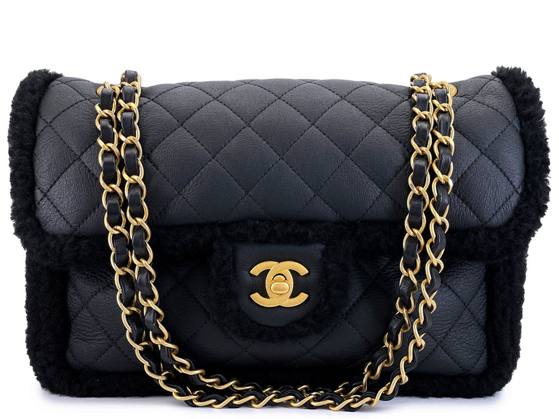 Chanel Black Shearling Muff Flap Bag GHW P0H – Boutique Patina