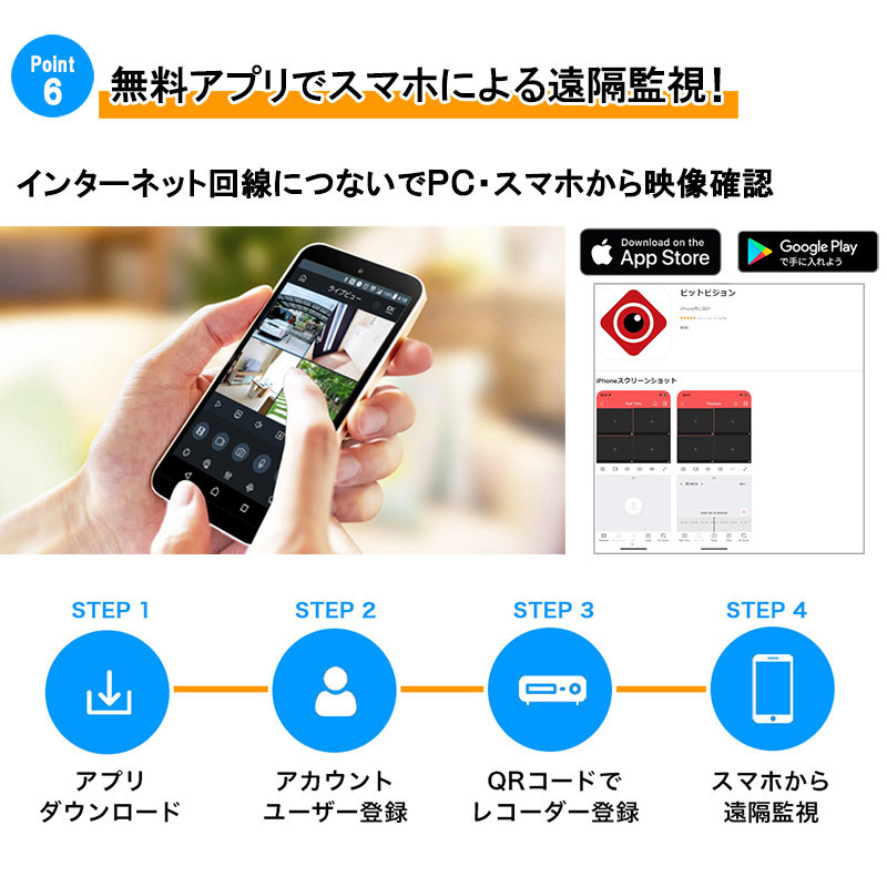 防犯カメラ低価格セット 1〜4台 500万画素 アナログ 屋内屋外