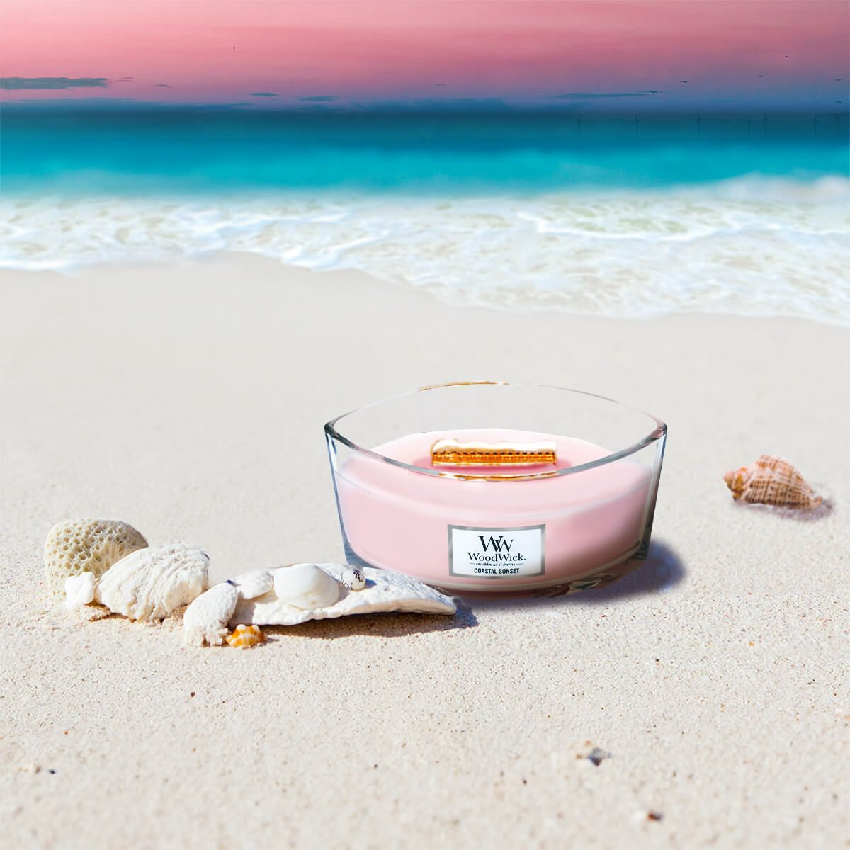 Wood Wick ハースウィック アロマキャンドル（シーサイドミモザ