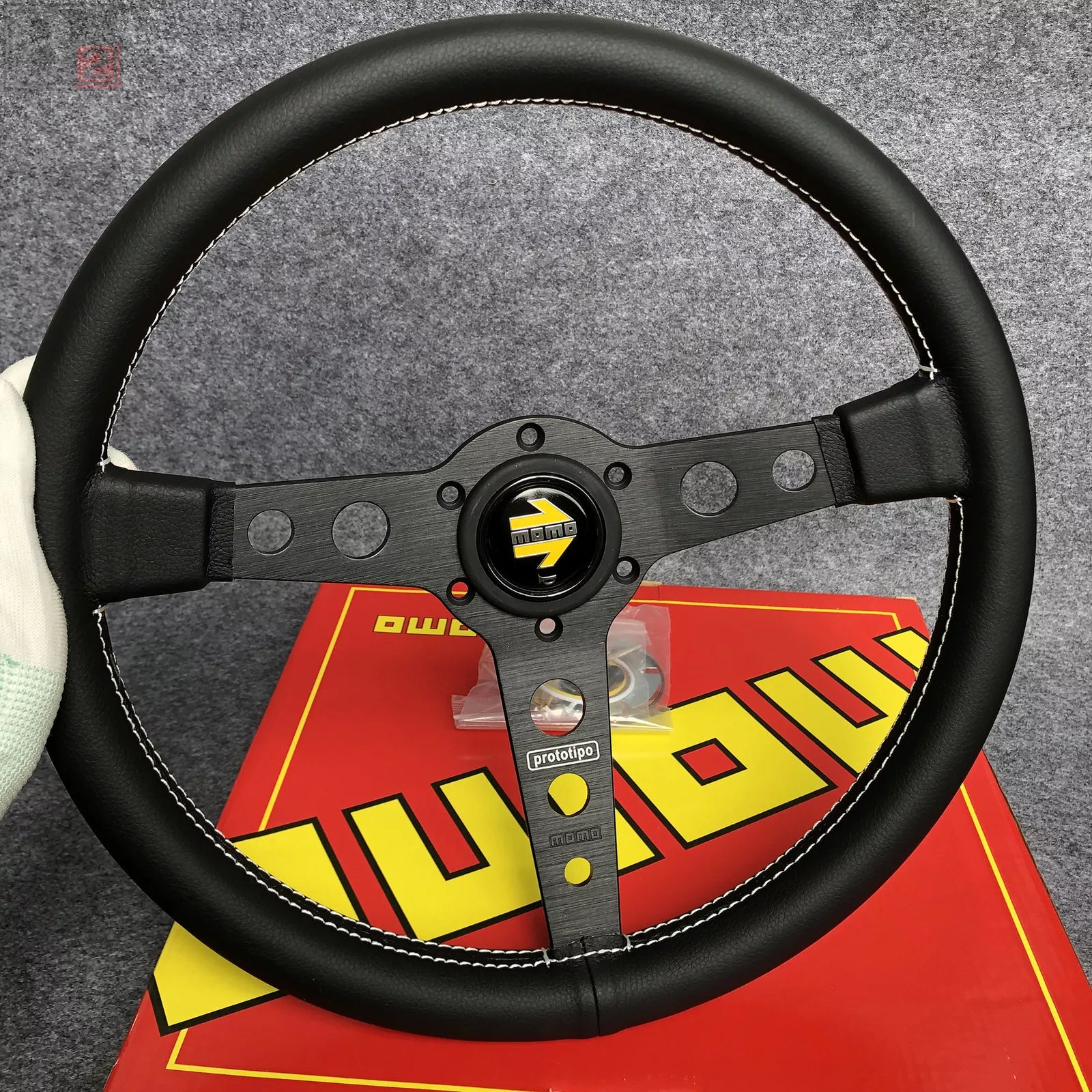 Momo Prototipo Leather Steering Wheel 350mm – Box 2 Motorsport