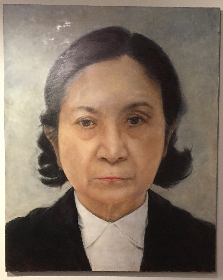 3213）中島イソ子 F0号油絵 「バラ」沖展会員、沖縄女流美術家協会会長