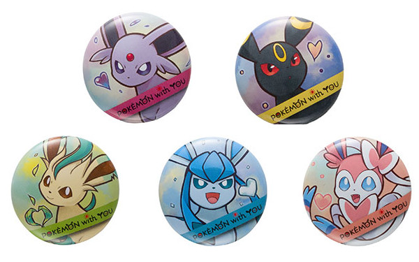 POKEMON with YOU ポケモン缶バッジ エーフィ ブラッキー リーフィア