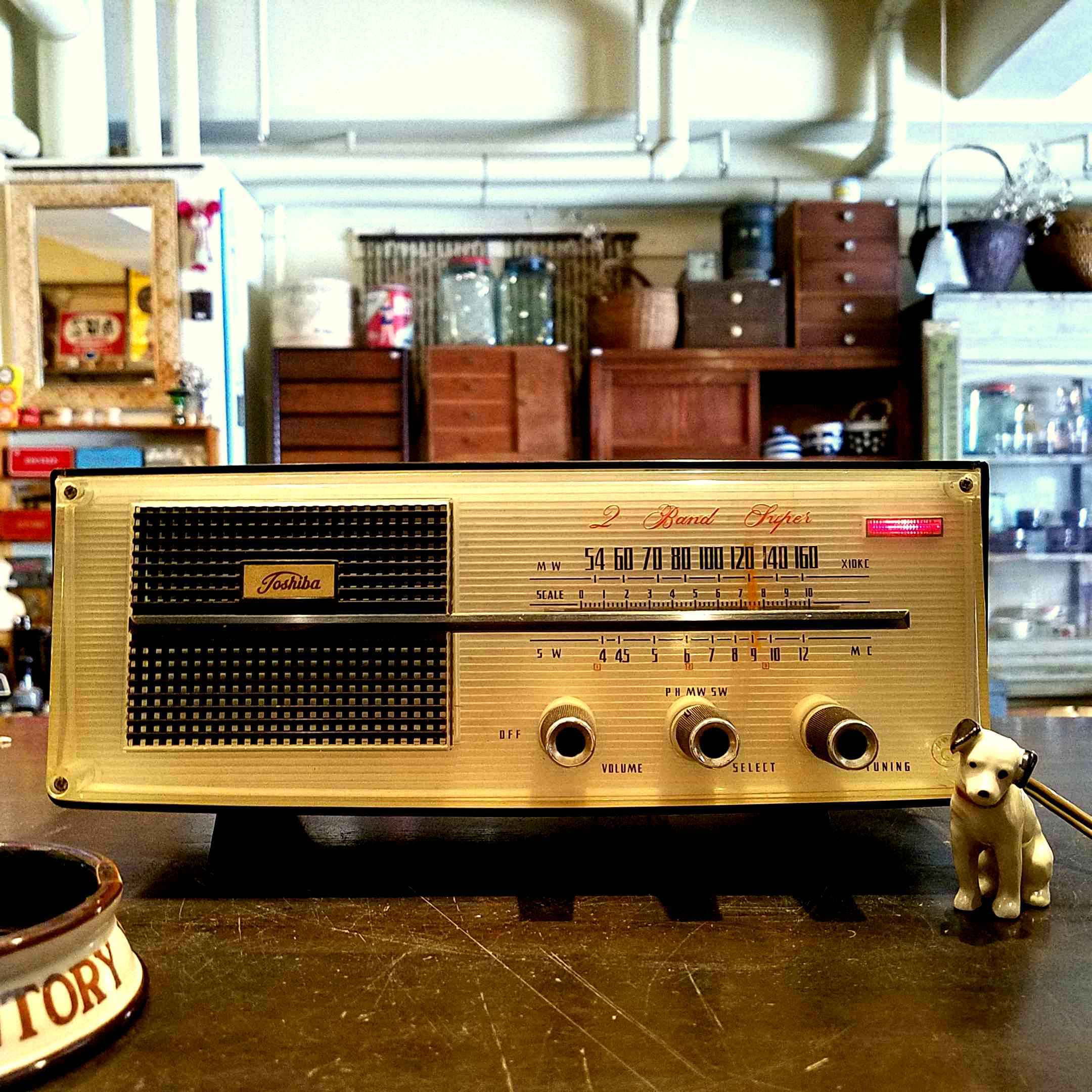 昭和レトロな真空管ラジオ東芝・「かなりやQ」(5YC-606) - [Sold Out