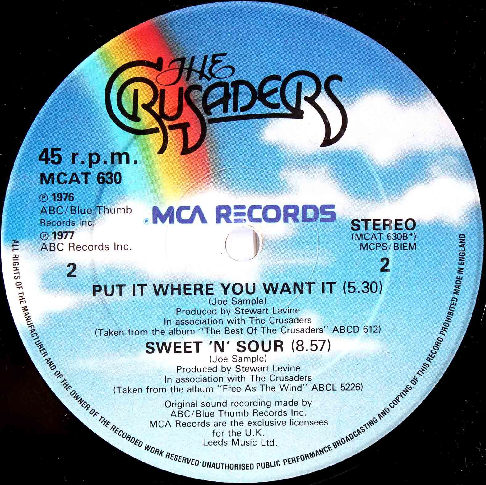 The Crusaders / Sweet 'N' Sour (UK 12`Special Disco Version) 77