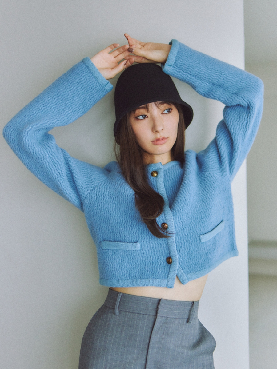 新作！ブークレヤーンコンパクトニットジャケット | FRAY I.D