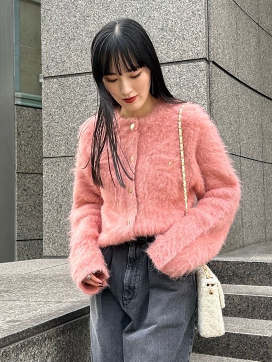 新作！アルパカ混クロップドニットカーディガン | FRAY I.D | ショップ