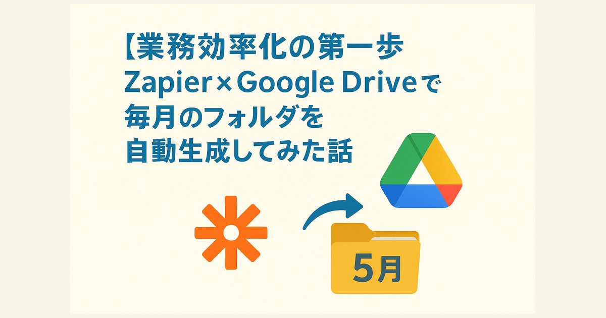 業務効率化の第一歩】Zapier×Google Driveで毎月のフォルダを自動生成
