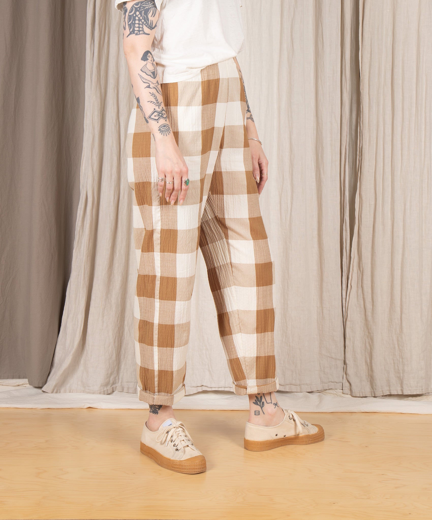 Rita Row-Chimbora Pants // Brown Check – Blok Hill (Haus)