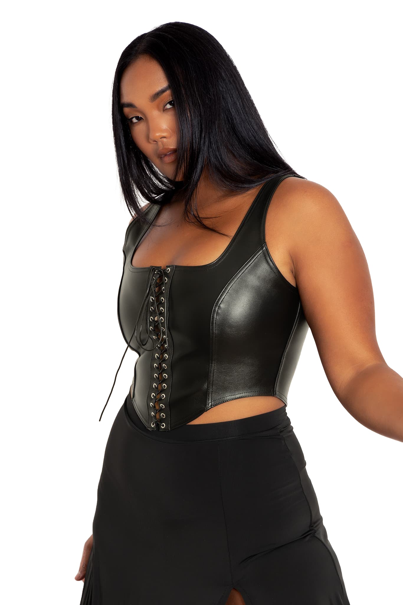 Route 666 Lace Up Corset Top – BlackMilk Clothing