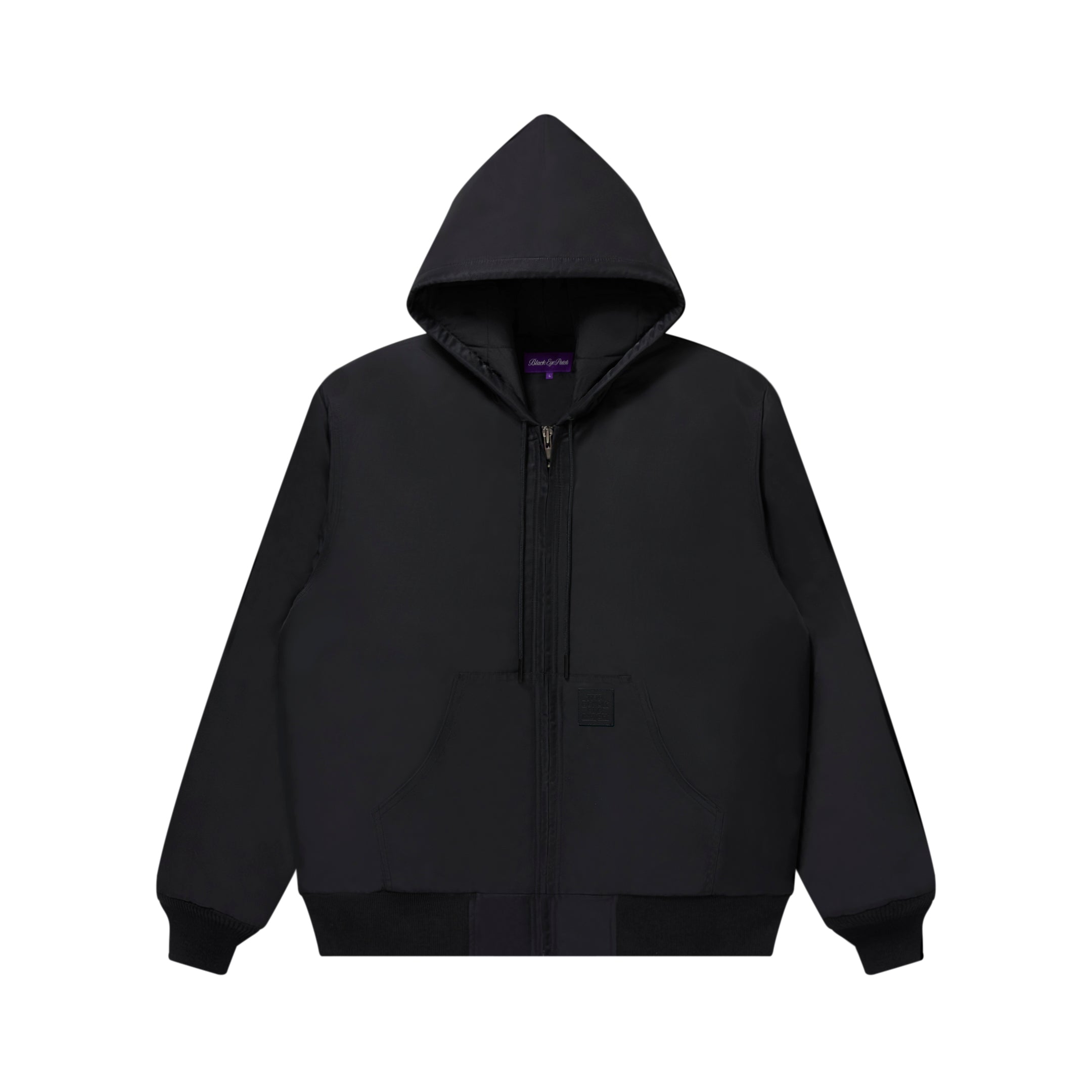 OG LEATHER PATCHED NYLON HOODED JACKET BLACK – BlackEyePatch