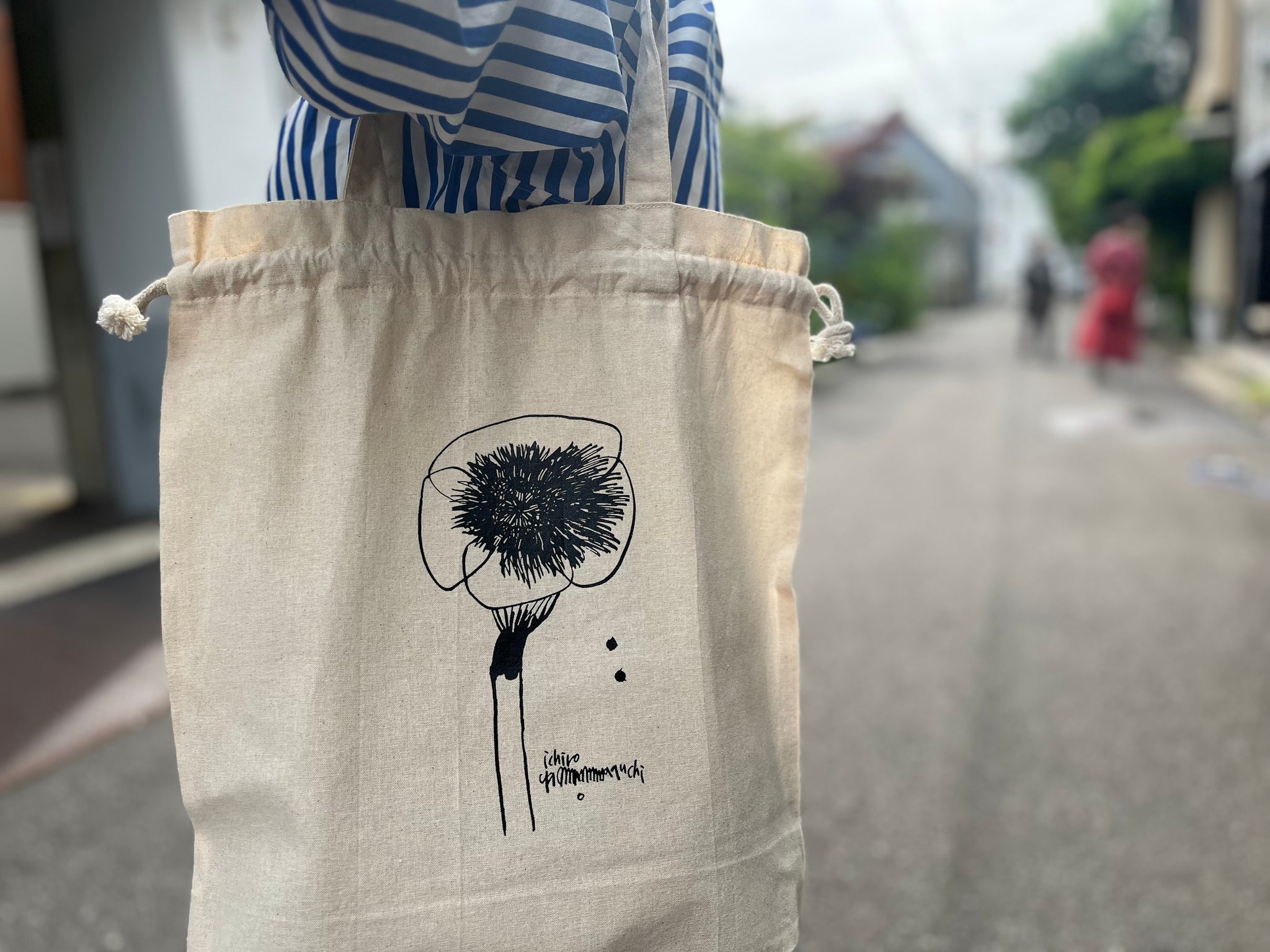 画家 山口一郎 hana 花の絵 マルシェバッグ | kitahama blue stories