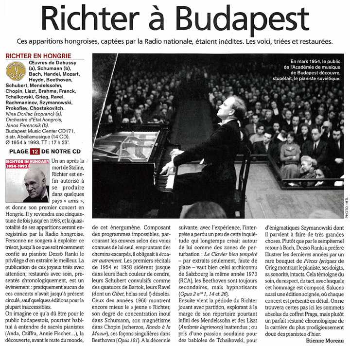 Richter in Hungary (1954-1993) - 14 CD Box Set | BMC Records