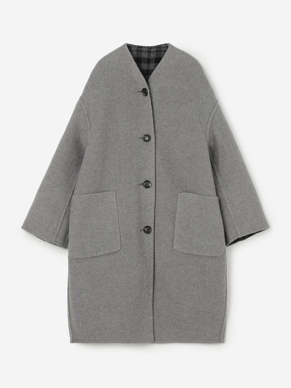 LE GLAZIK | ウールリバー リバーシブルコート WOMEN