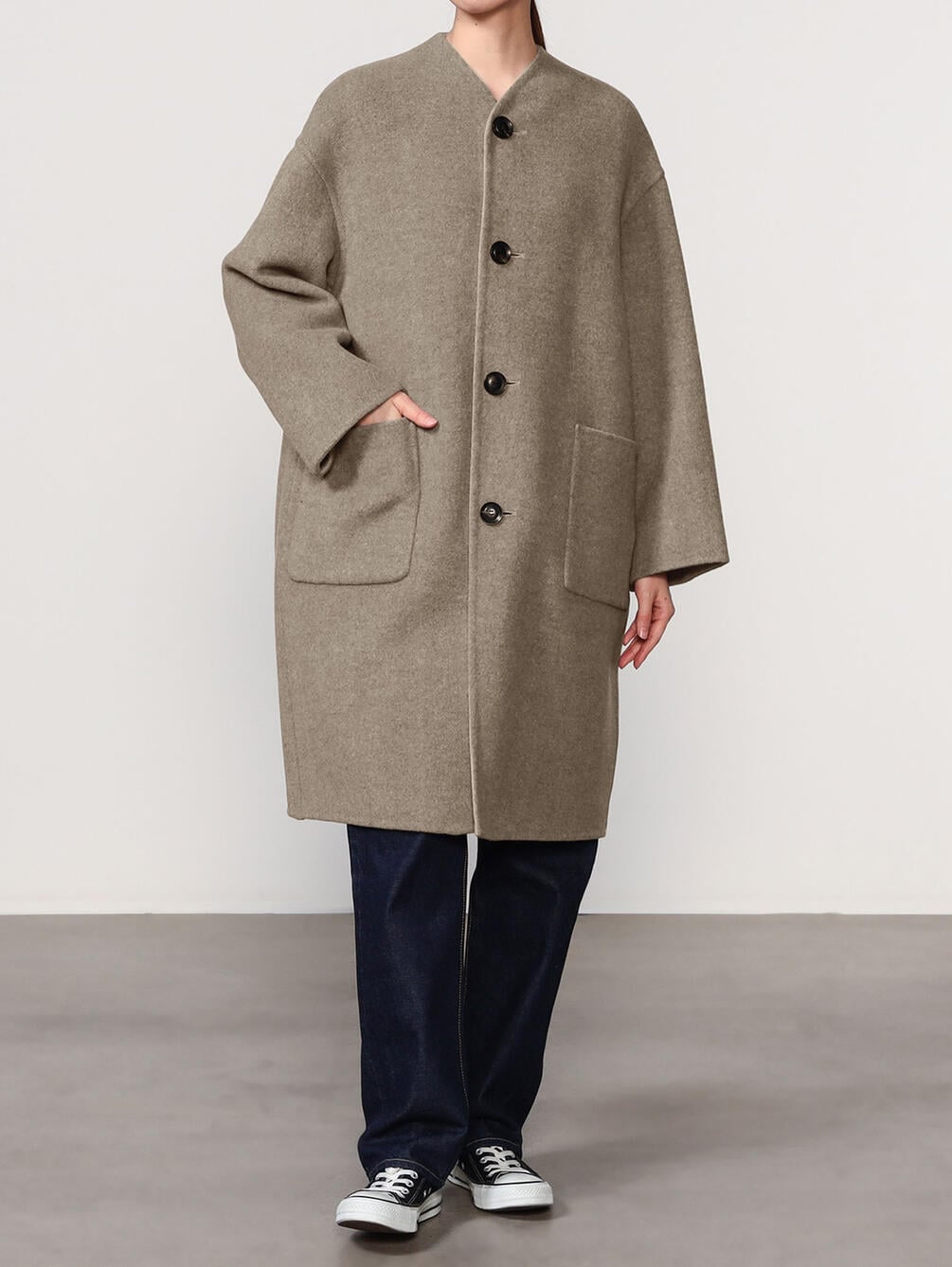 LE GLAZIK | ウールリバー リバーシブルコート WOMEN
