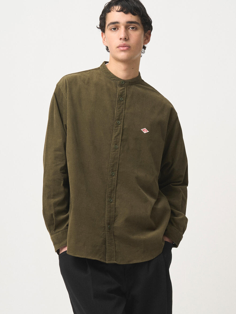 DANTON | コーデュロイ バンドカラー長袖シャツ MEN
