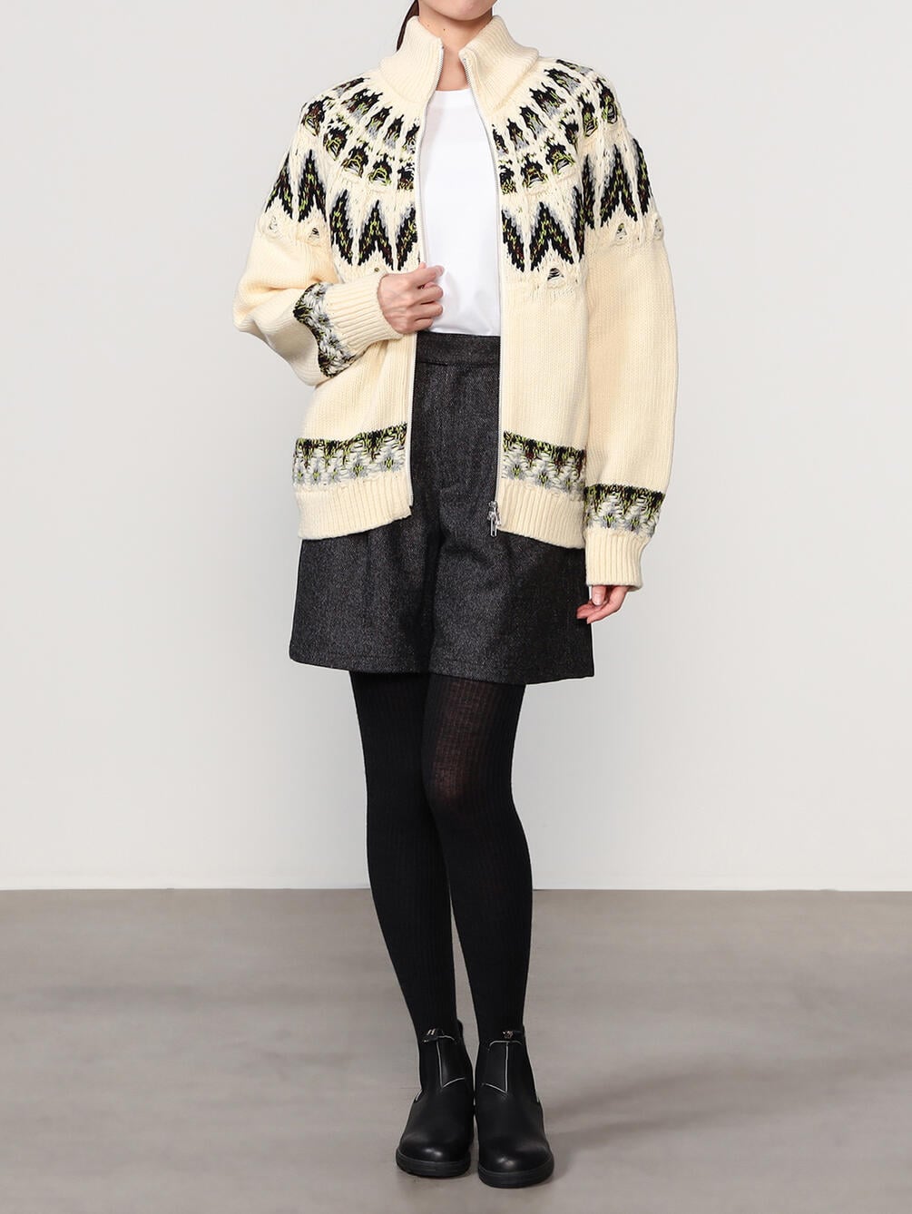 COOHEM | 〈別注〉ノルディック ニットブルゾン WOMEN