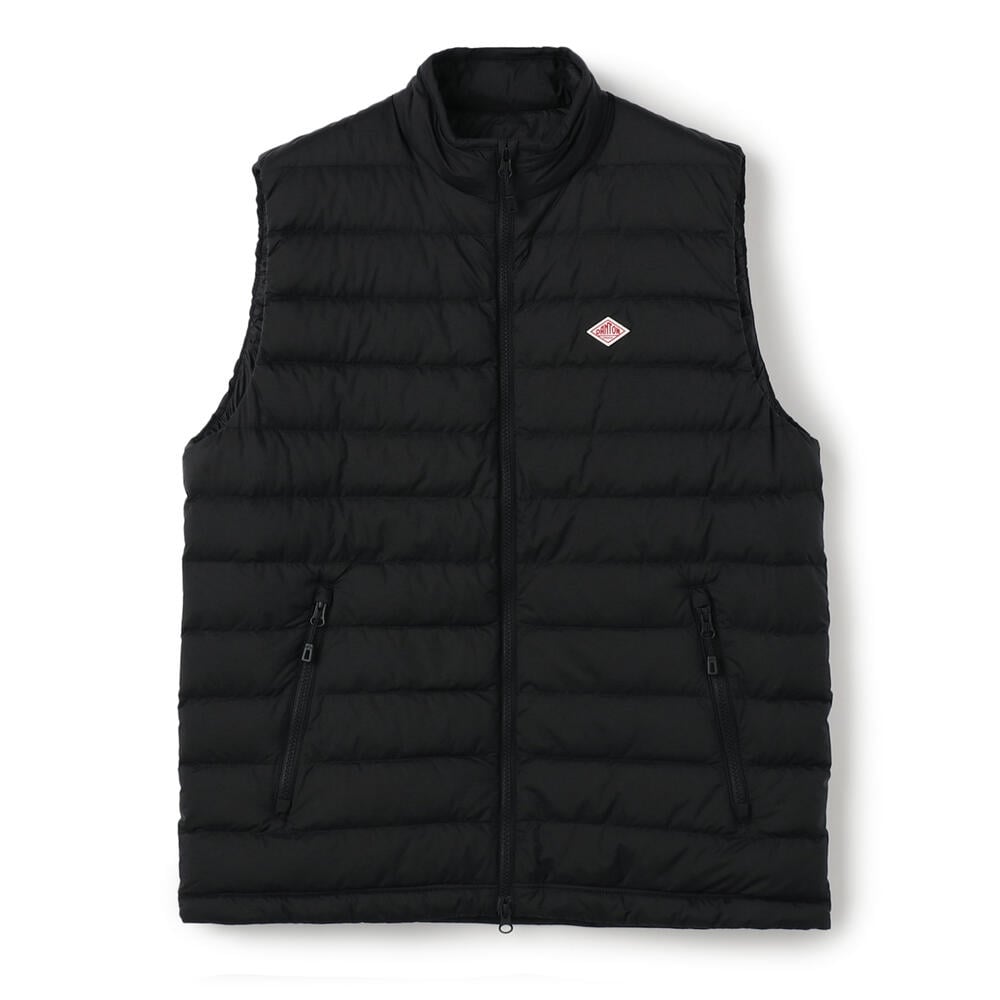 MEN'S NYLON TAFFETA MIDDLE DOWN STAND COLLAR VEST｜VEST｜DANTON