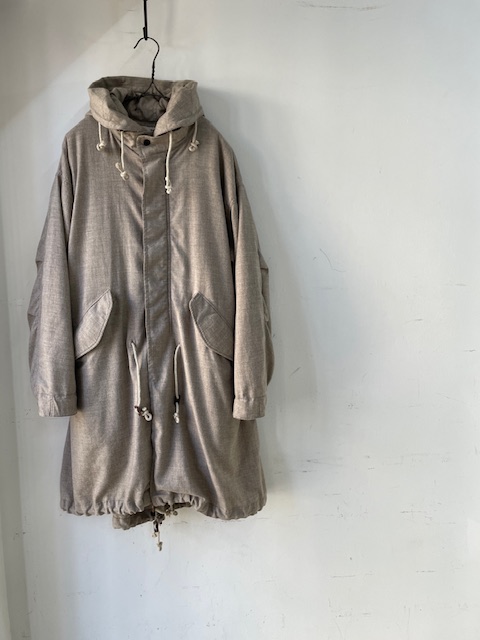 kaval/fish tail long coat with liner “wool yak”(カヴァルの