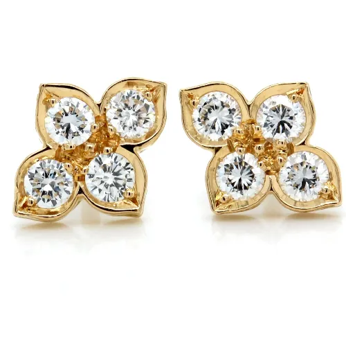 カルティエ ヒンドゥ ダイヤモンド ピアス K18｜ブランド買取なら