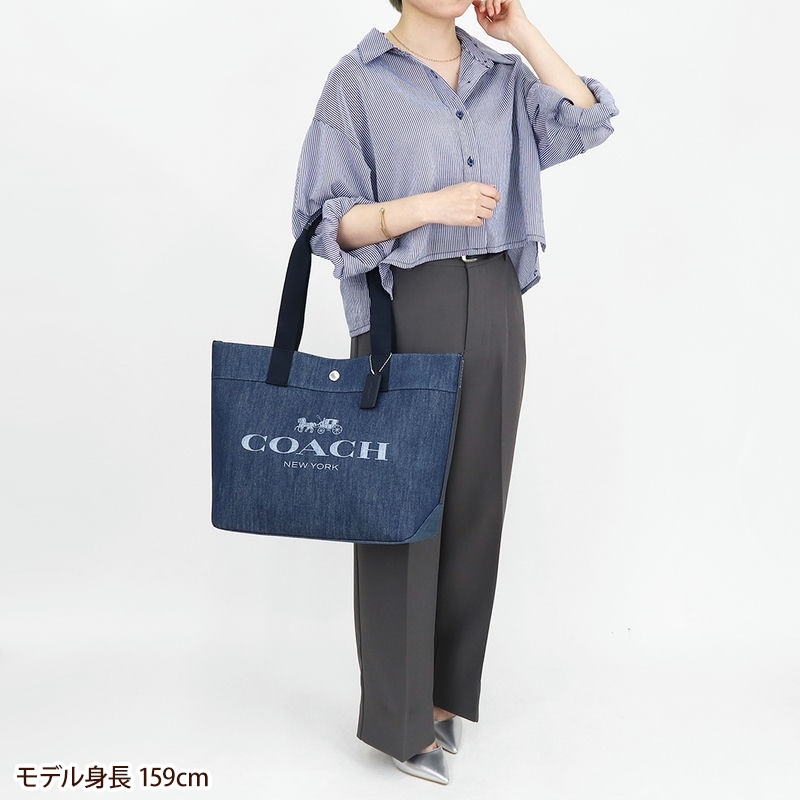 Brandol / COACH コーチ トートバッグ ロゴ キャンバス デニムトート