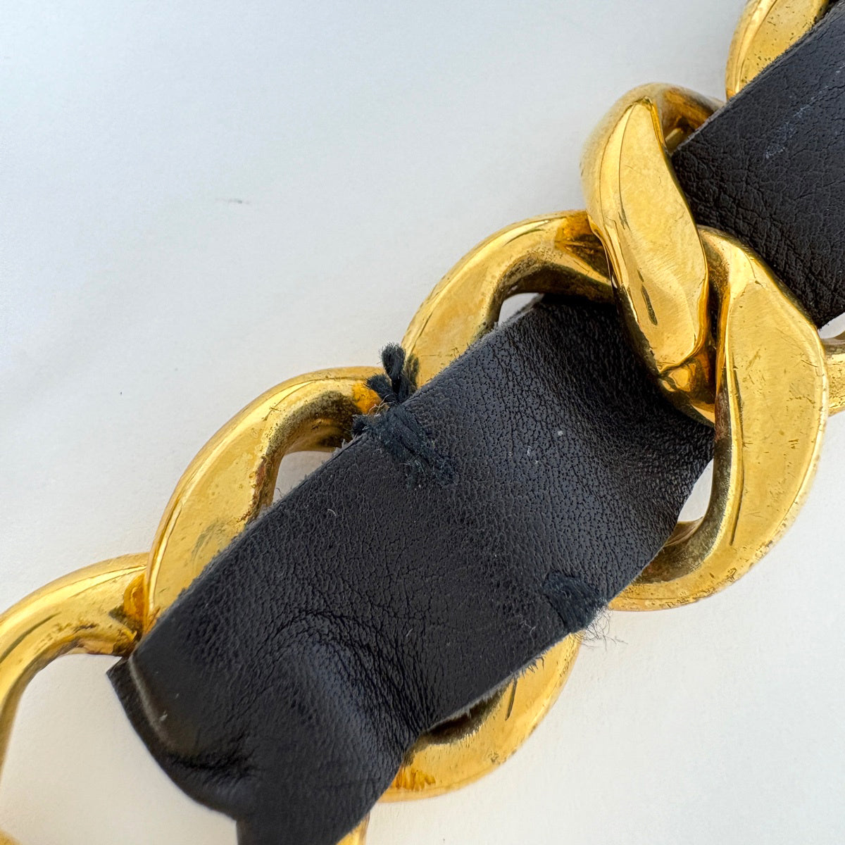 シャネル ココマーク チェーン ベルト GP レザー レディース ブランド