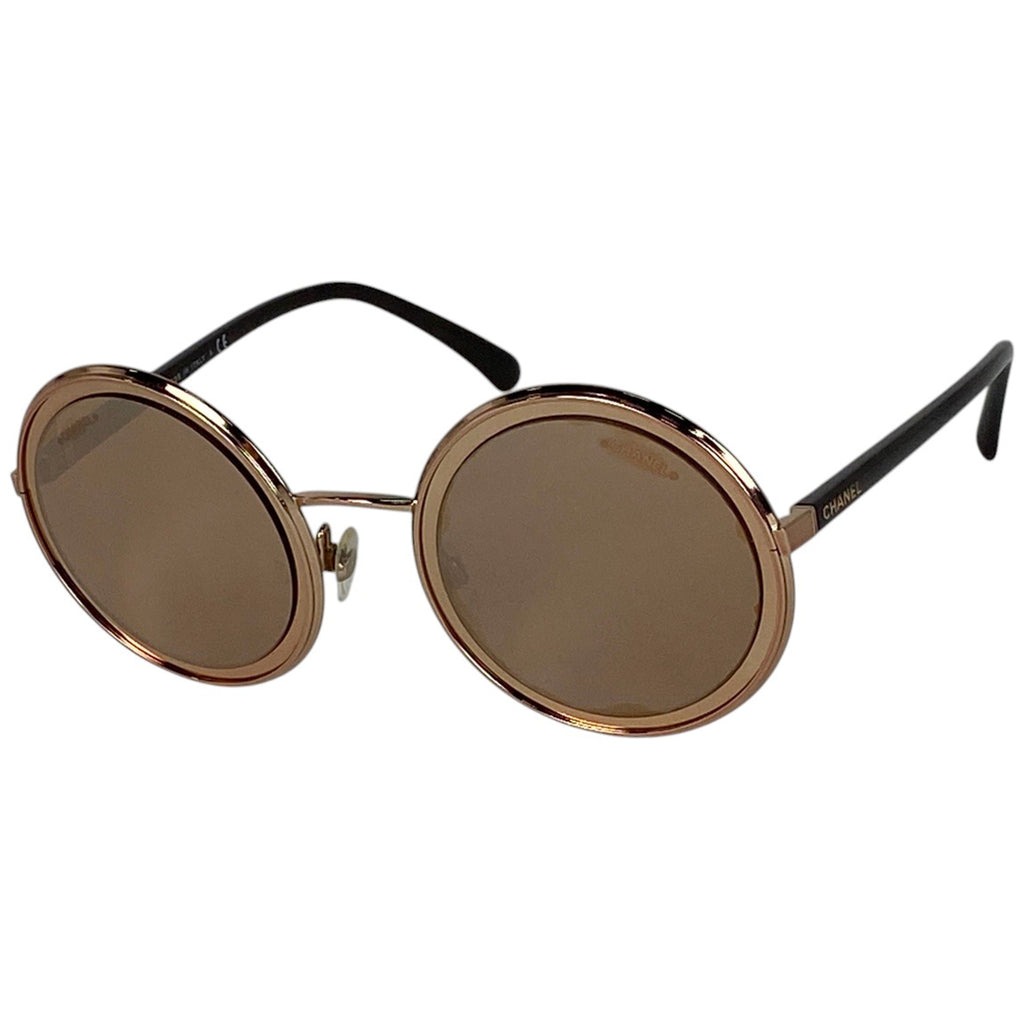 シャネル ロゴ サングラス ラウンド アイウェア サングラス メタル