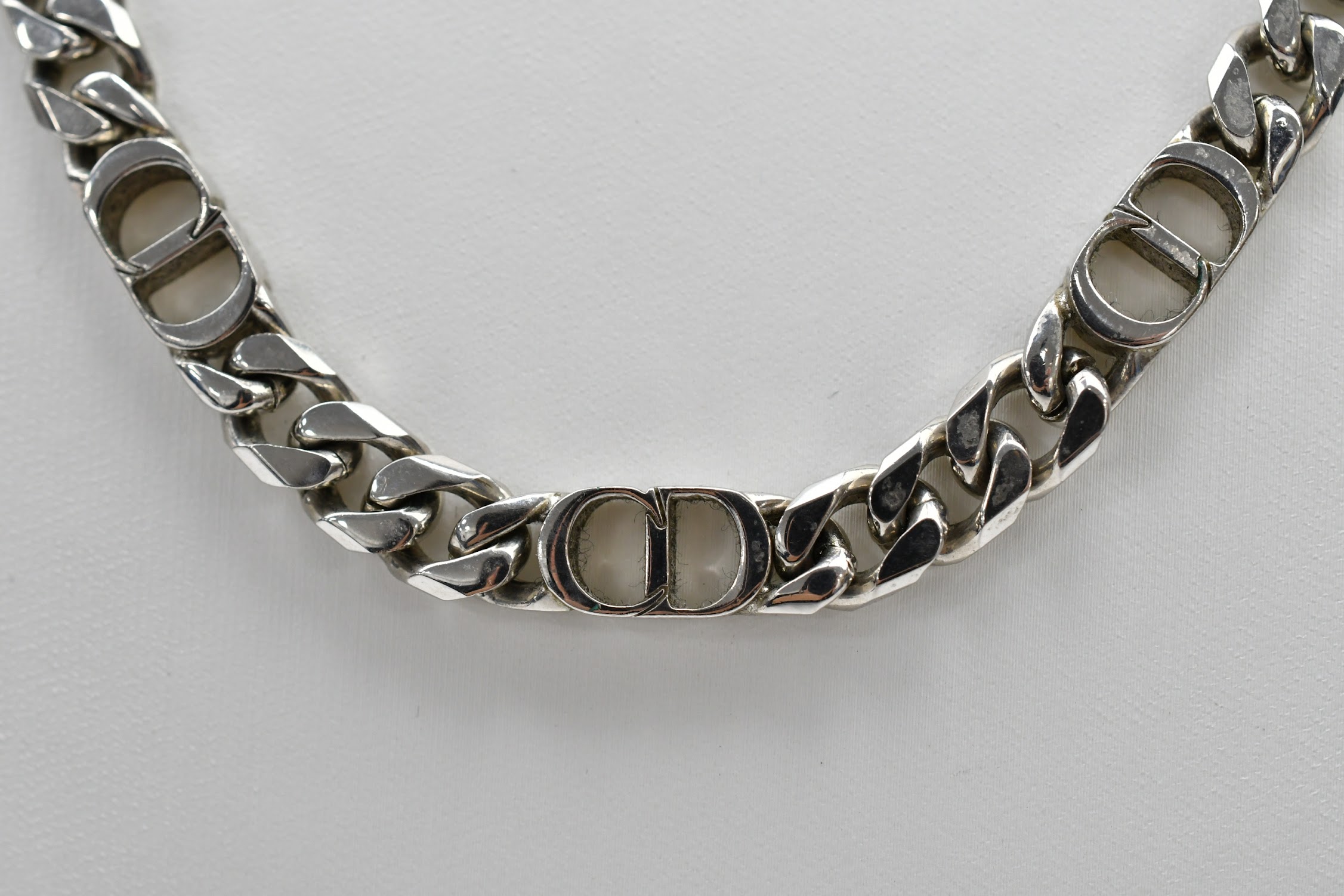 ディオール CDアイコン チェーンリンク ネックレス シルバー GP 買取