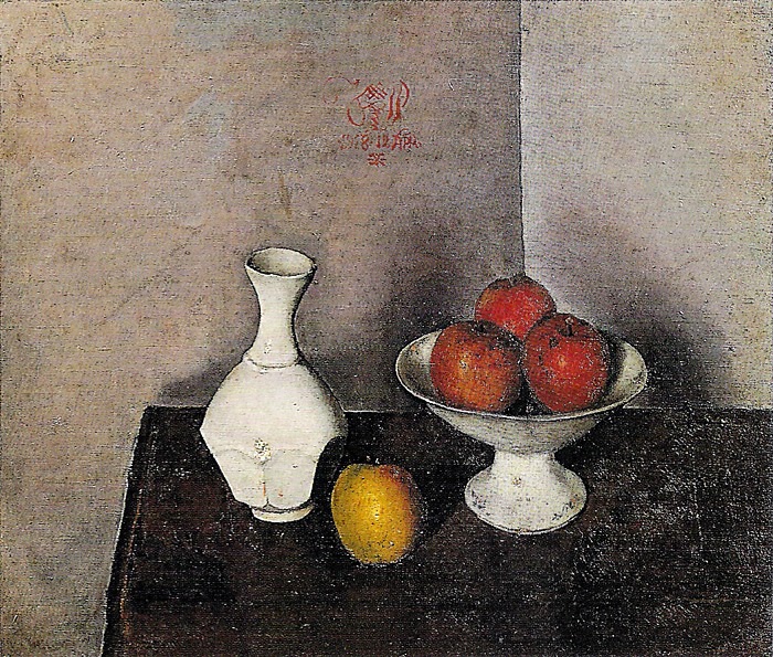 静物（白き花瓶と台皿と林檎四個） 文化遺産オンライン