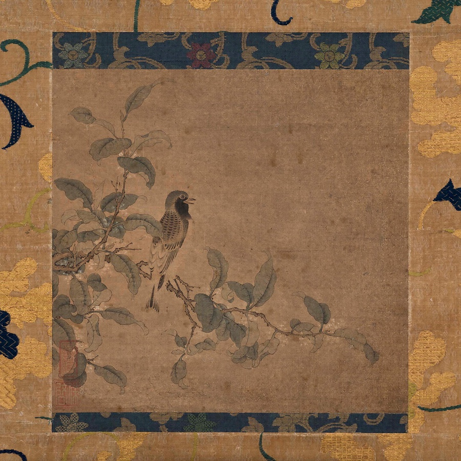 紙本著色 花鳥図 賢江祥啓筆 文化遺産オンライン