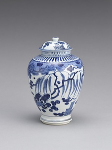 染付龍濤文有蓋壺 文化遺産オンライン